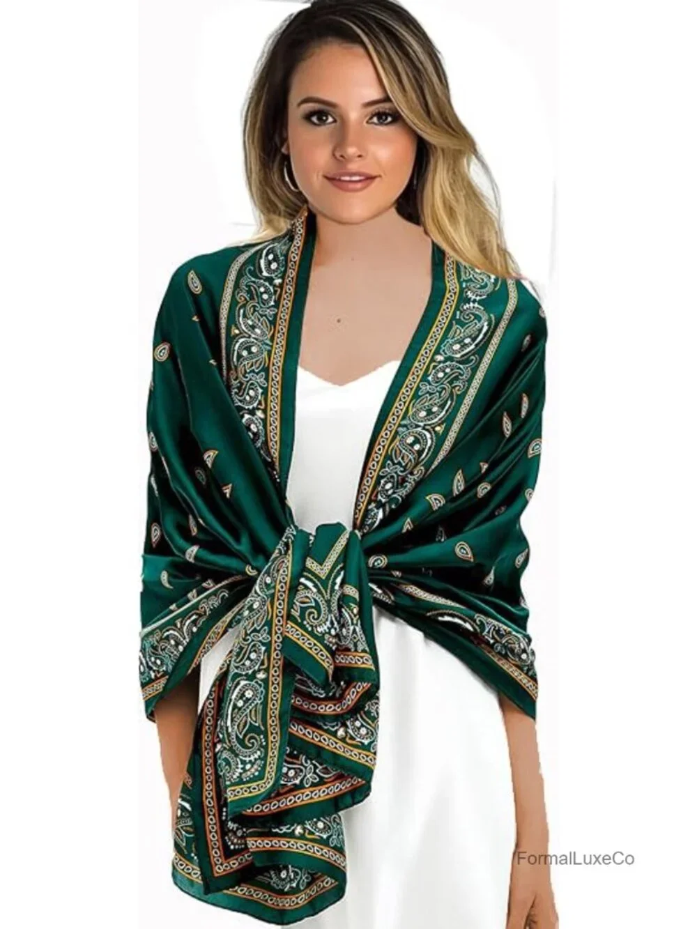 Oversized Silk-like Scarf Fashion Shawl Wrap Long Satin Lightweight